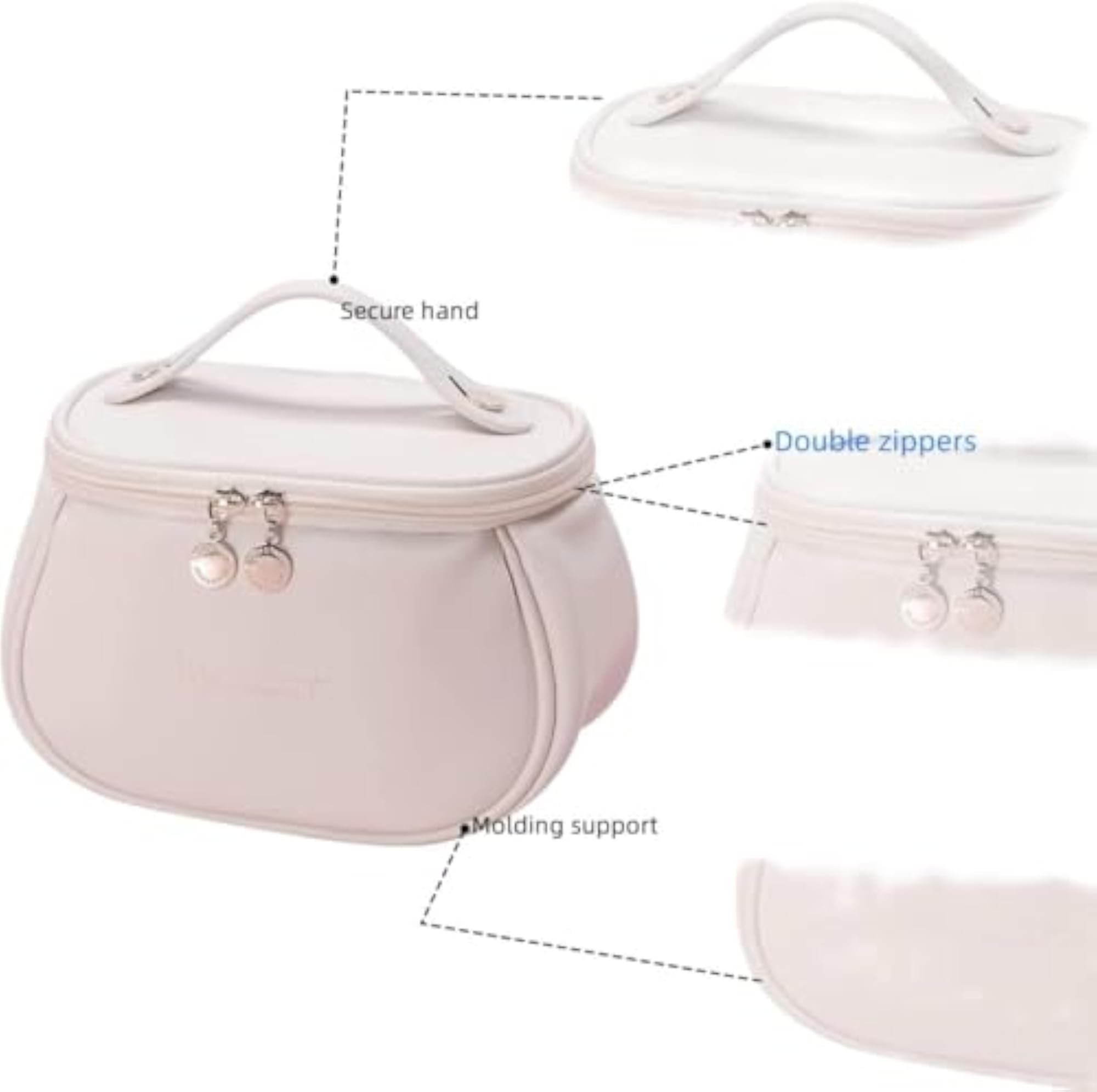 Mini Leather Cosmetic Bag, Stylish Travel-Friendly Design